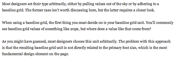 text at 13px font-size with a 22px line-height - 600px wide