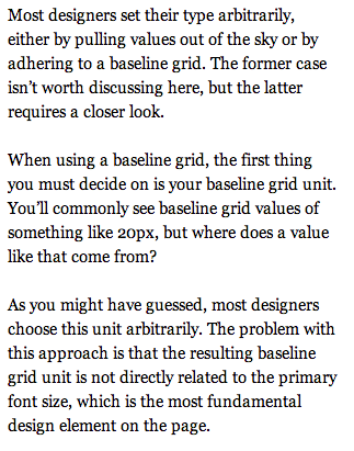 text at 15px font-size with a 25px line-height - 300px wide