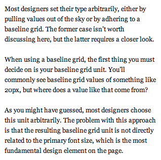 text at 13px font-size with a 20px line-height - 300px wide