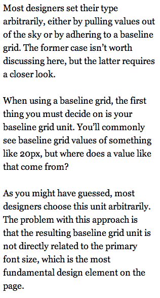 text at 18px font-size with a 26px line-height - 300px wide